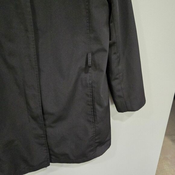 🐢 London Fog Ladies Raincoat. Black, zipper, Size S/P , INCLUDES BELT - Picture 10 of 16